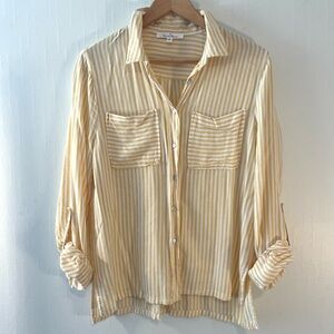 Love Tree Yellow and‎ White Striped Tee